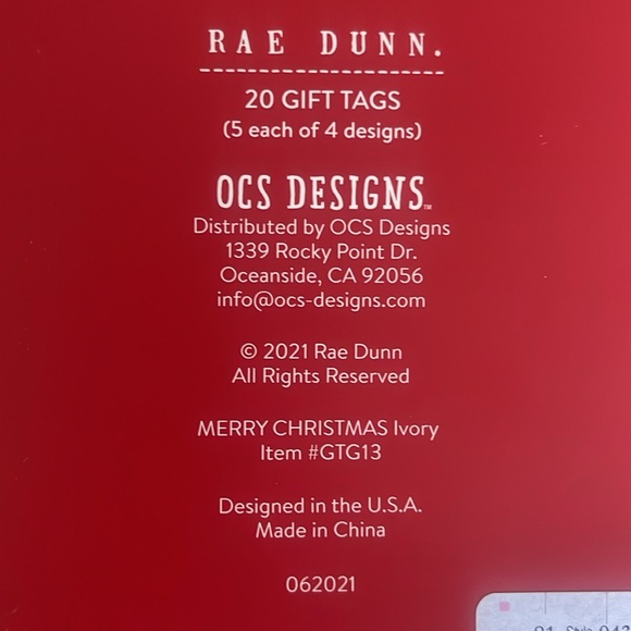Rae Dunn Gift Tags - Picture 2 of 2